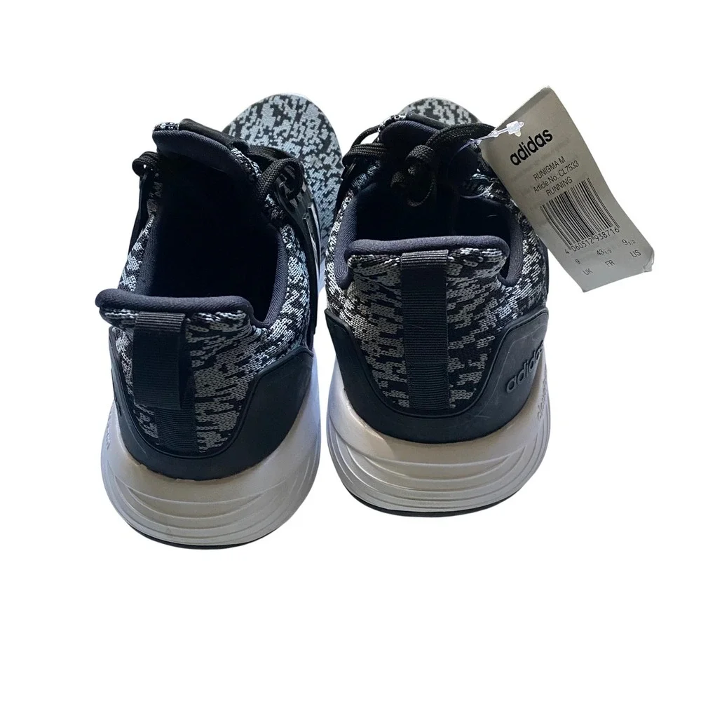 Adidas Runigma M Mens Black Gray Cloudfoam‎ Running Shoes CL7533 Size 9.5 NWOB